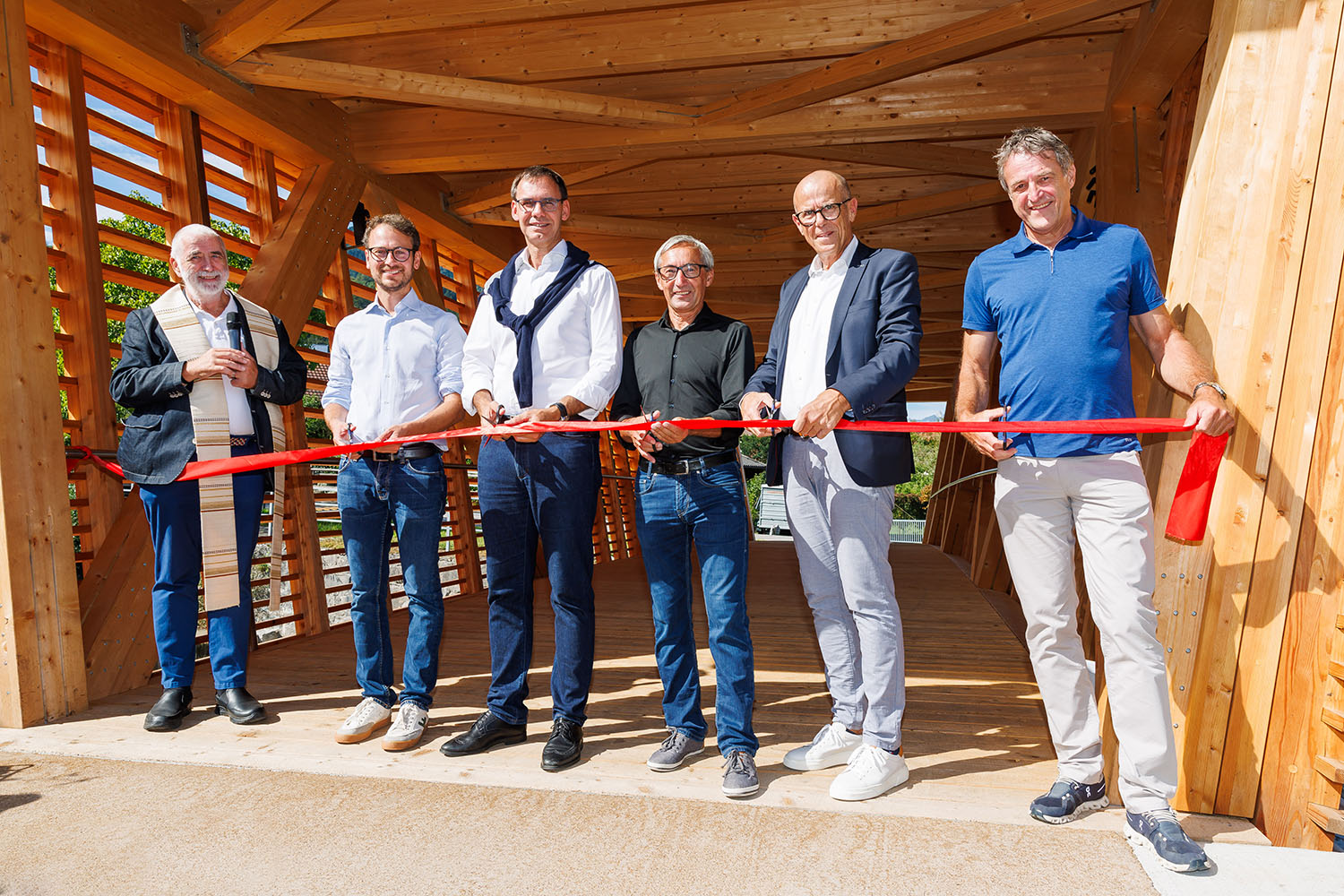 Neue Samina-Holzbrücke in Frastanz feierlich eröffnet