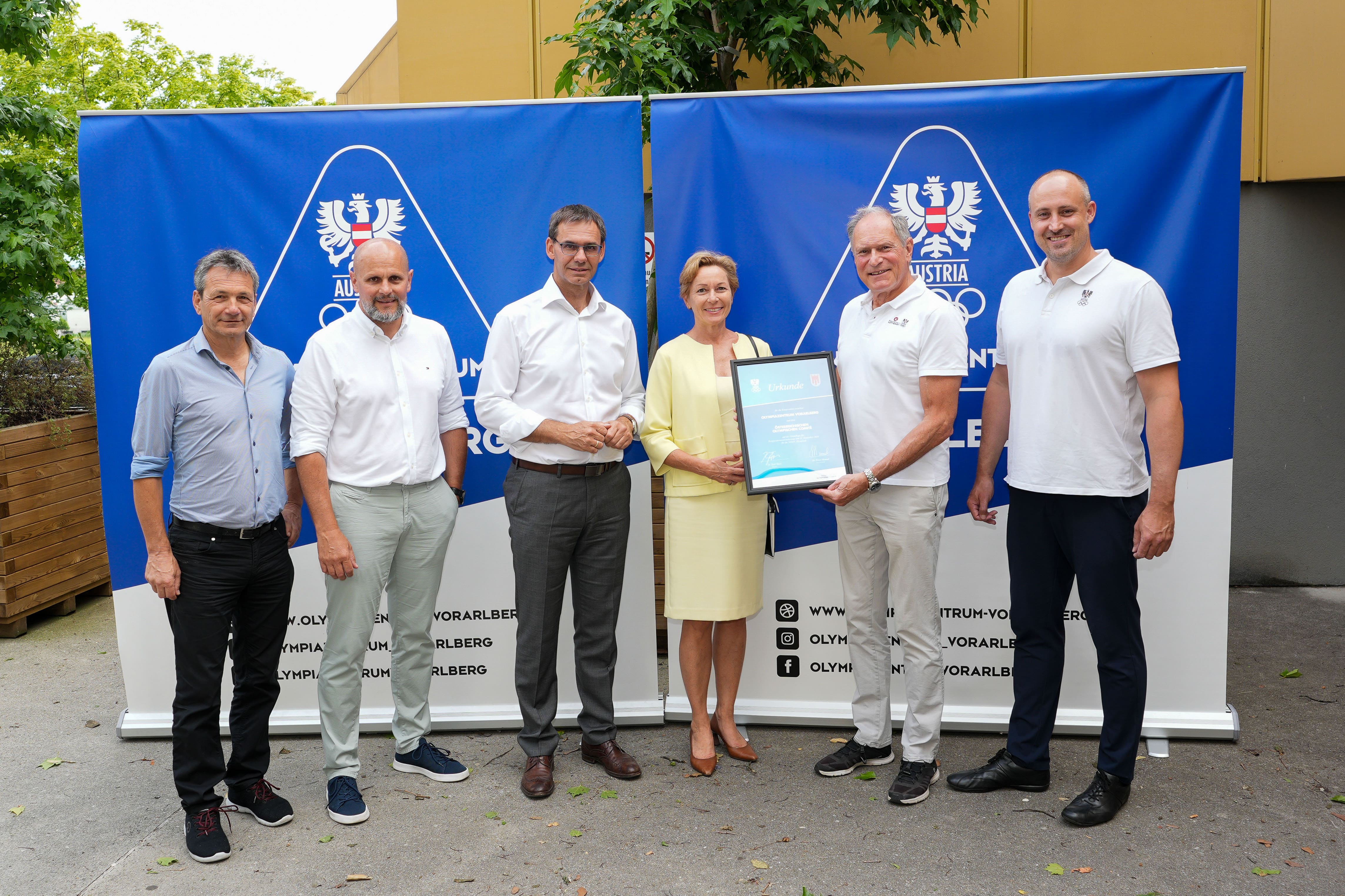 Zertifizierung durch das Österreichische Olympische Comité: Vorarlbergs Olympiazentrum im Fokus 